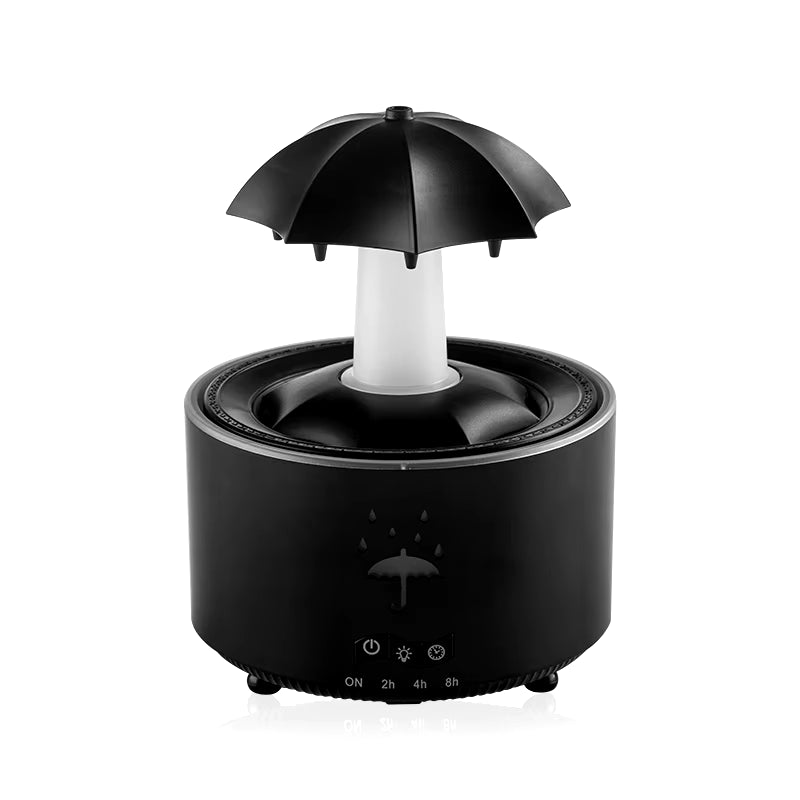 Rotate Umbrella Water Drop Air Humidifier with Colorful Light Raindrop Aroma Essential Oil Diffuser Aromatherapy Humidifiers